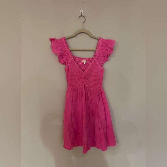 LoveShackFancy Athalia Mini Dress - Flirty Fuchsia - Size XS - Picture 8 of 16